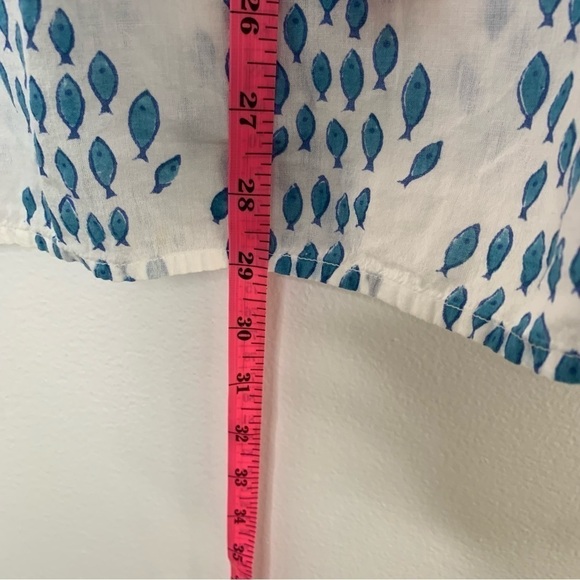 Roberta roller rabbit fish all over print blouse - Picture 7 of 7